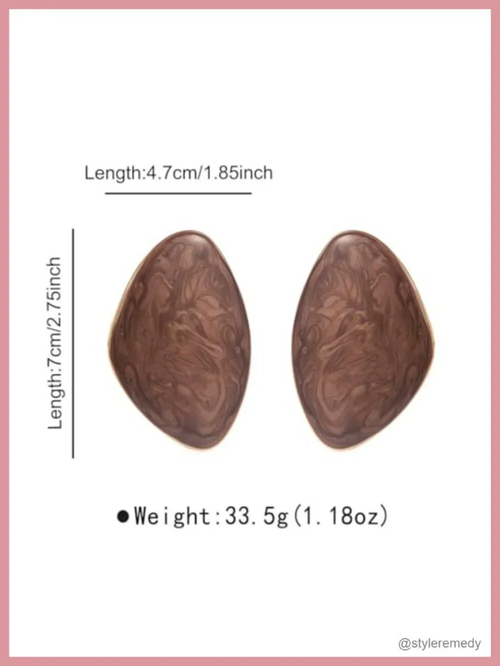 Large Statement Drop Dangle Earrings Chunky Irregular Geometric Oval Pebble